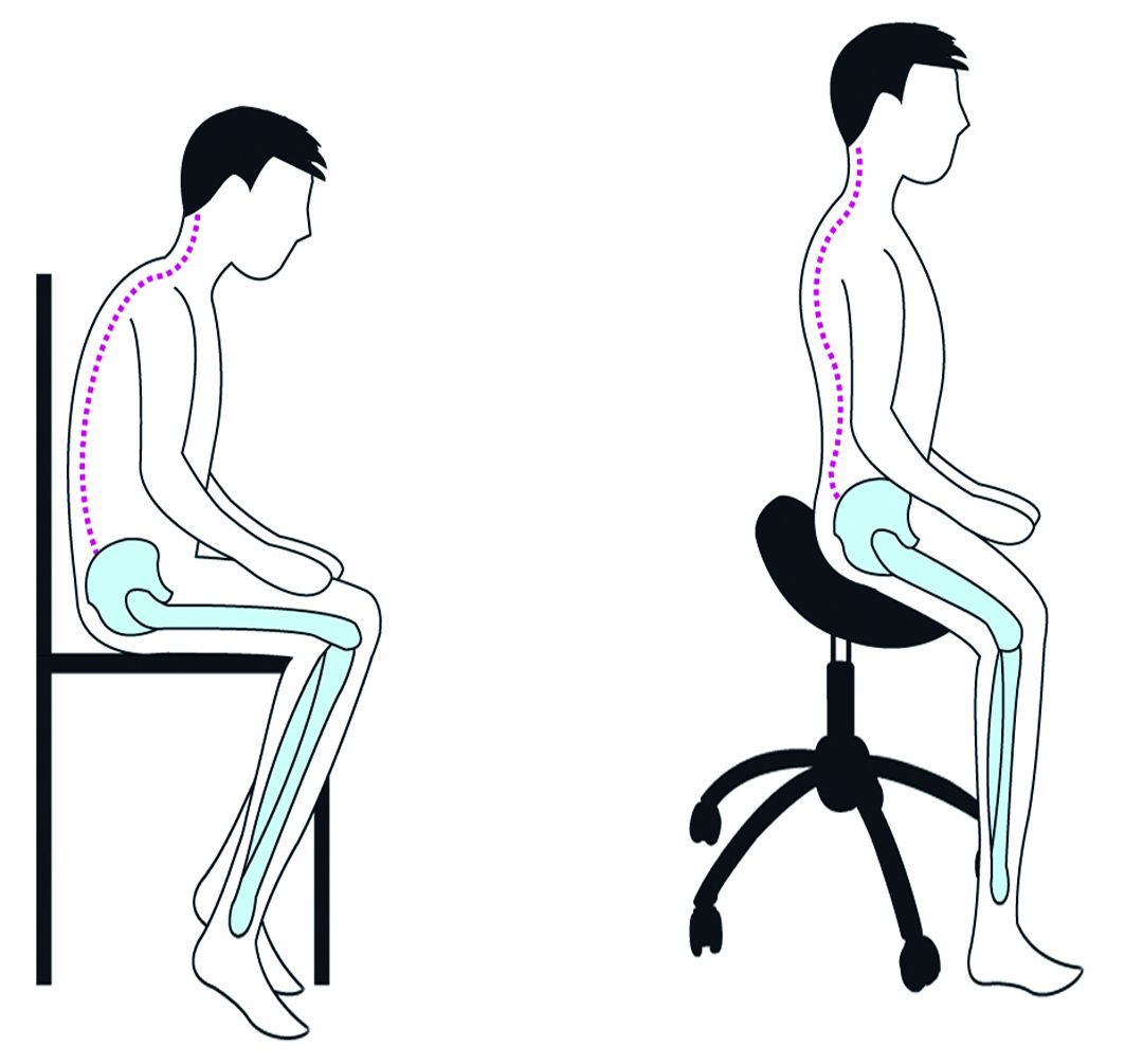 Saddle Chair Tilting Top (Black)