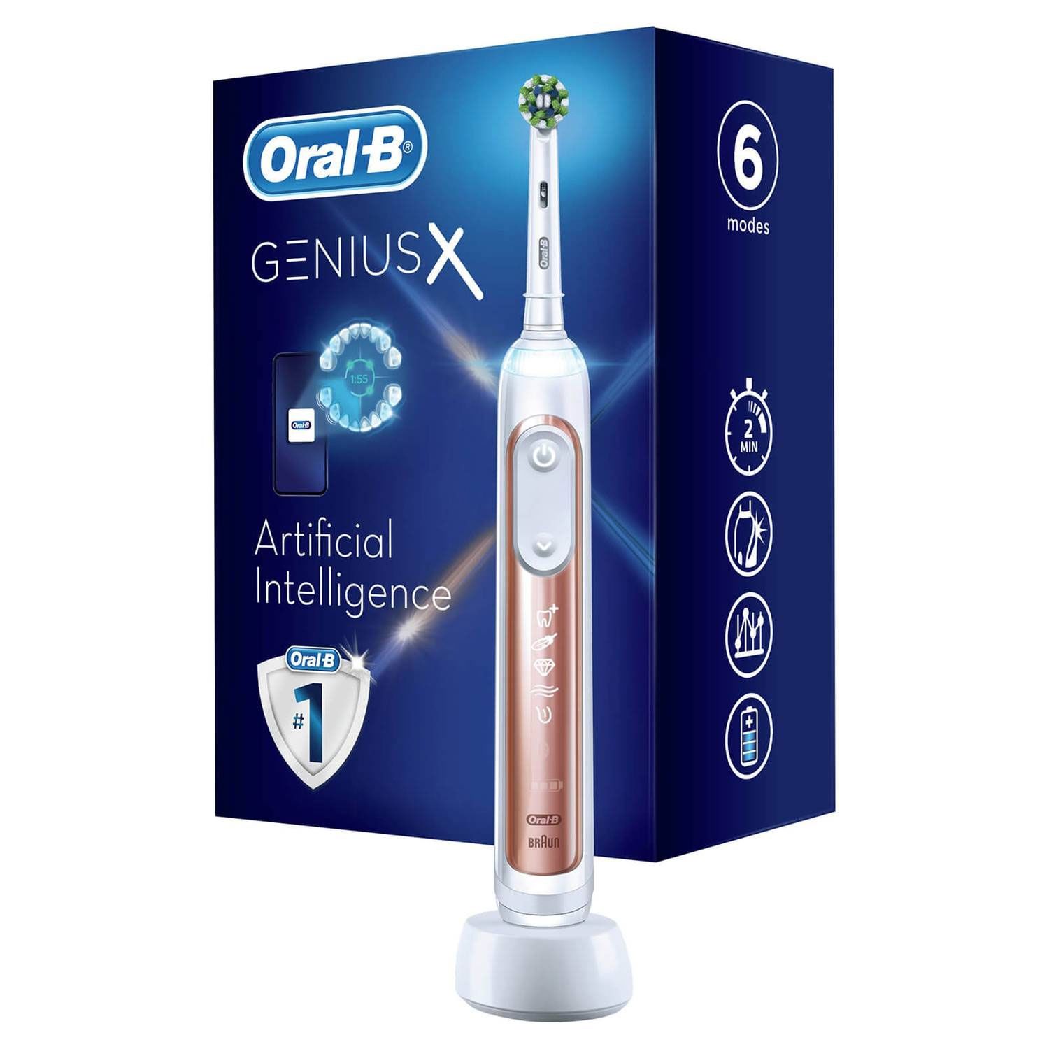 solide draadloos bitter Oral-B GENIUS X Electric Toothbrush - Rose Gold